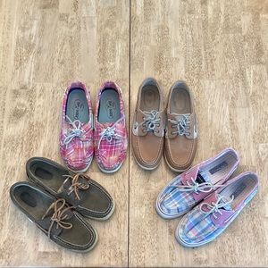 Bundle of four pair Sperry Topsiders